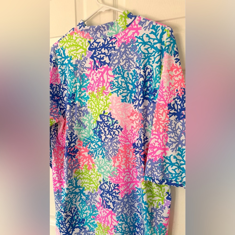 Lulu-B Women’s Top Corals Button Tunic New size XL - Picture 5 of 14